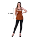 Casual Sleeveless Solid Women Brown Top
