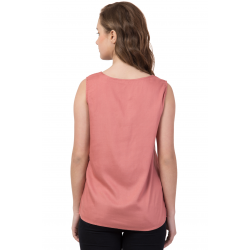 Casual Sleeveless Solid Women Pink Top Casual Sleeveless Solid Women Pink Top