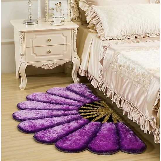 Half Shaped Sunflower Shaggy Doormat (15x30 Inch) Half Shaped Sunflower Shaggy Doormat (15x30 Inch)