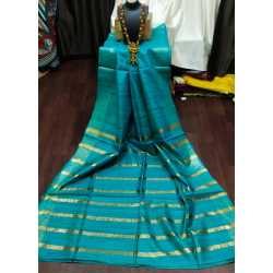 Handloom Mark Tussar Ghicha Silk Saree with Running Blouse Piece