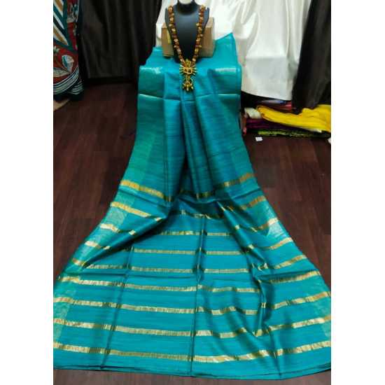 Handloom Mark Tussar Ghicha Silk Saree with Running Blouse Piece Handloom Mark Tussar Ghicha Silk Saree with Running Blouse Piece