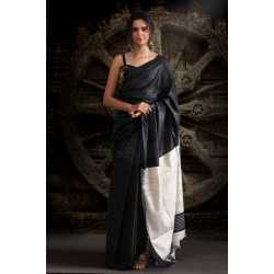 Weaving Work Tussar Ghicha Silk Saree Weaving Work Tussar Ghicha Silk Saree