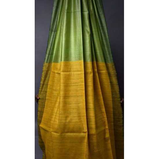 Weaving Work Tussar Ghicha Silk Saree Weaving Work Tussar Ghicha Silk Saree
