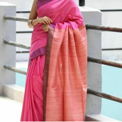 Weaving Work Tussar Ghicha Silk Saree Weaving Work Tussar Ghicha Silk Saree