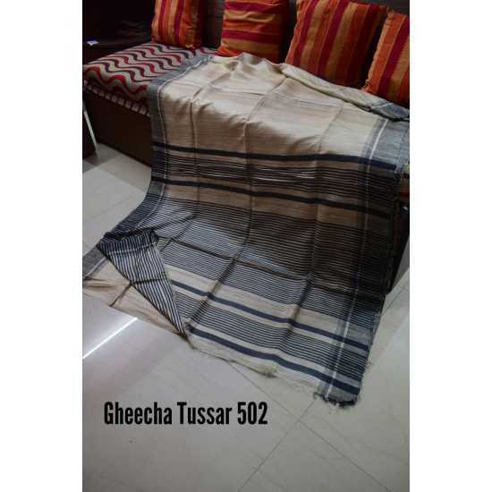 Weaving Work Tussar Ghicha Silk Saree