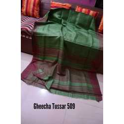 Weaving Work Tussar Ghicha Silk Saree Weaving Work Tussar Ghicha Silk Saree