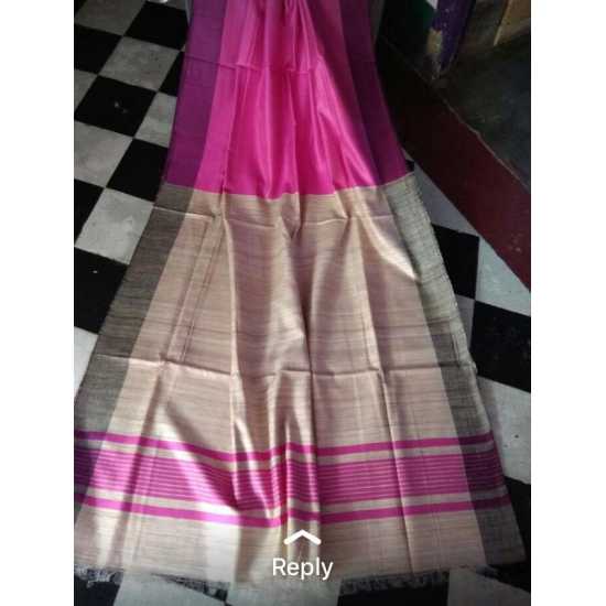 Weaving Work Tussar Ghicha Silk Saree