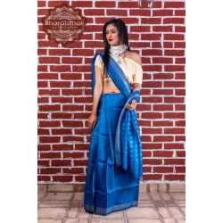 Beautiful Designer Weaving Work Silk Linen Saree Beautiful Designer Weaving Work Silk Linen Saree