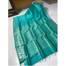 Beautiful Designer Weaving Work Silk Linen Saree
