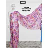 Pure Linen by Linen Digital Print Saree with Running Blouse Piece Pure Linen by Linen Digital Print Saree with Running Blouse Piece