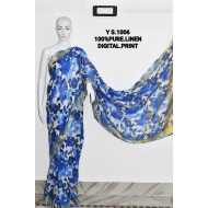 Pure Linen by Linen Digital Print Saree with Running Blouse Piece Pure Linen by Linen Digital Print Saree with Running Blouse Piece