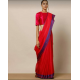 Kota Viscose Saree with Temple Border Weaving Work Kota Viscose Saree with Temple Border Weaving Work