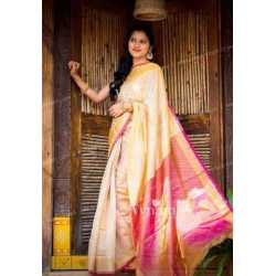 Beautiful Weaving Work Tissue by Linen Saree Beautiful Weaving Work Tissue by Linen Saree