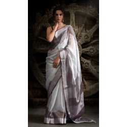 Beautiful Weaving Work Tissue by Linen Saree Beautiful Weaving Work Tissue by Linen Saree