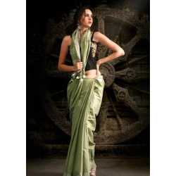 Cotton Slub Saree with Contrast Blouse Piece