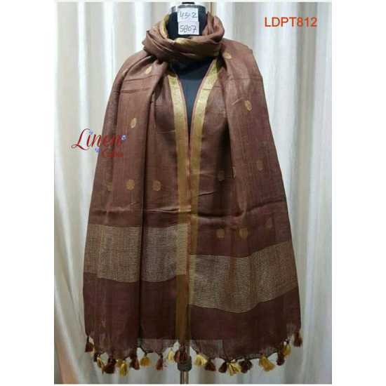 Linen by Linen Weaving Buta Designer Dupatta for Girls & Women
