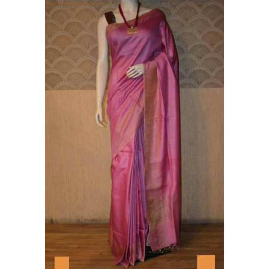100% Pure Munga Tussar Silk Saree with Running Blouse Piece 100% Pure Munga Tussar Silk Saree with Running Blouse Piece