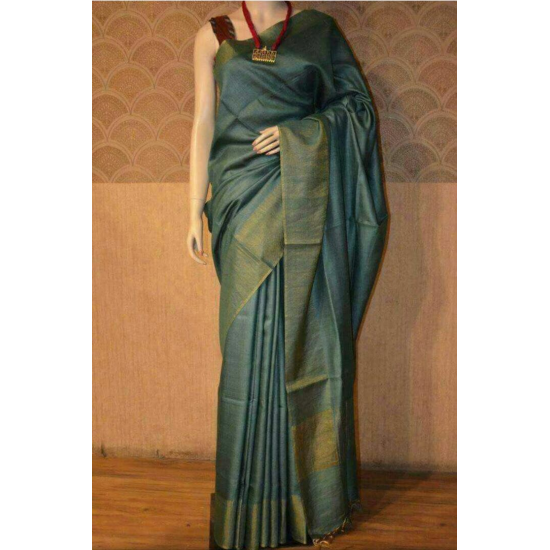 100% Pure Munga Tussar Silk Saree with Running Blouse Piece 100% Pure Munga Tussar Silk Saree with Running Blouse Piece