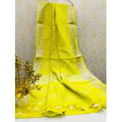 Beautiful Hand Mirror Work Designer Linen by Linen Saree Beautiful Hand Mirror Work Designer Linen by Linen Saree