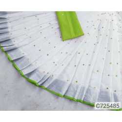 Beautiful Hand Mirror Work Designer Linen by Linen Saree Beautiful Hand Mirror Work Designer Linen by Linen Saree