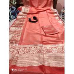 Beautiful Designer Kota by Linen Jacquard Weaving Banarasi Saree Beautiful Designer Kota by Linen Jacquard Weaving Banarasi Saree