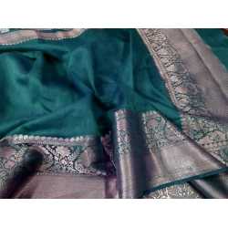 Beautiful Designer Kota by Linen Jacquard Weaving Banarasi Saree Beautiful Designer Kota by Linen Jacquard Weaving Banarasi Saree