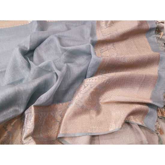 Beautiful Designer Kota by Linen Jacquard Weaving Banarasi Saree Beautiful Designer Kota by Linen Jacquard Weaving Banarasi Saree