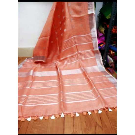 Linen by Linen Buta Weaving Saree
