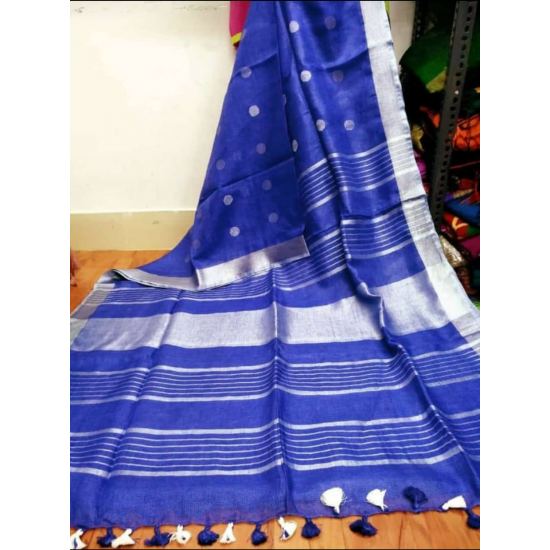 Linen by Linen Buta Weaving Saree